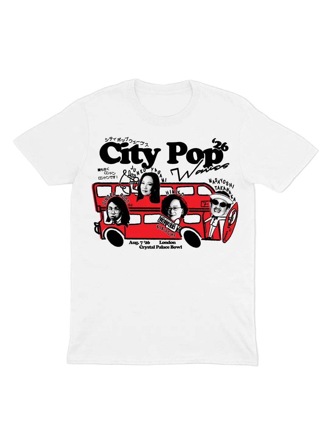 City Pop Waves '26 - ホワイトTシャツ